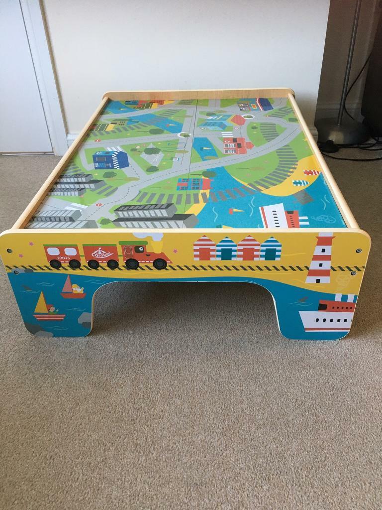 carousel wooden city train table